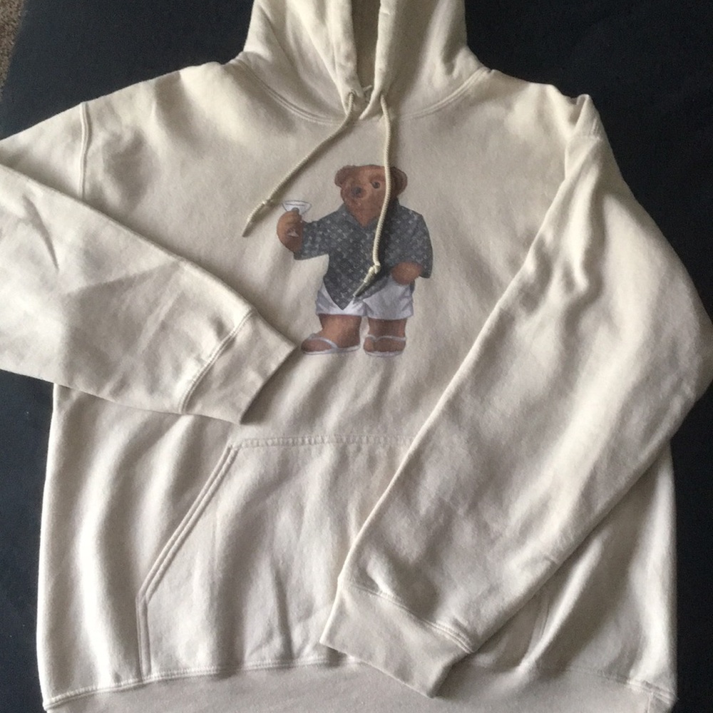 Tan Polo Ralph Lauren bear Louis Vuitton shirt